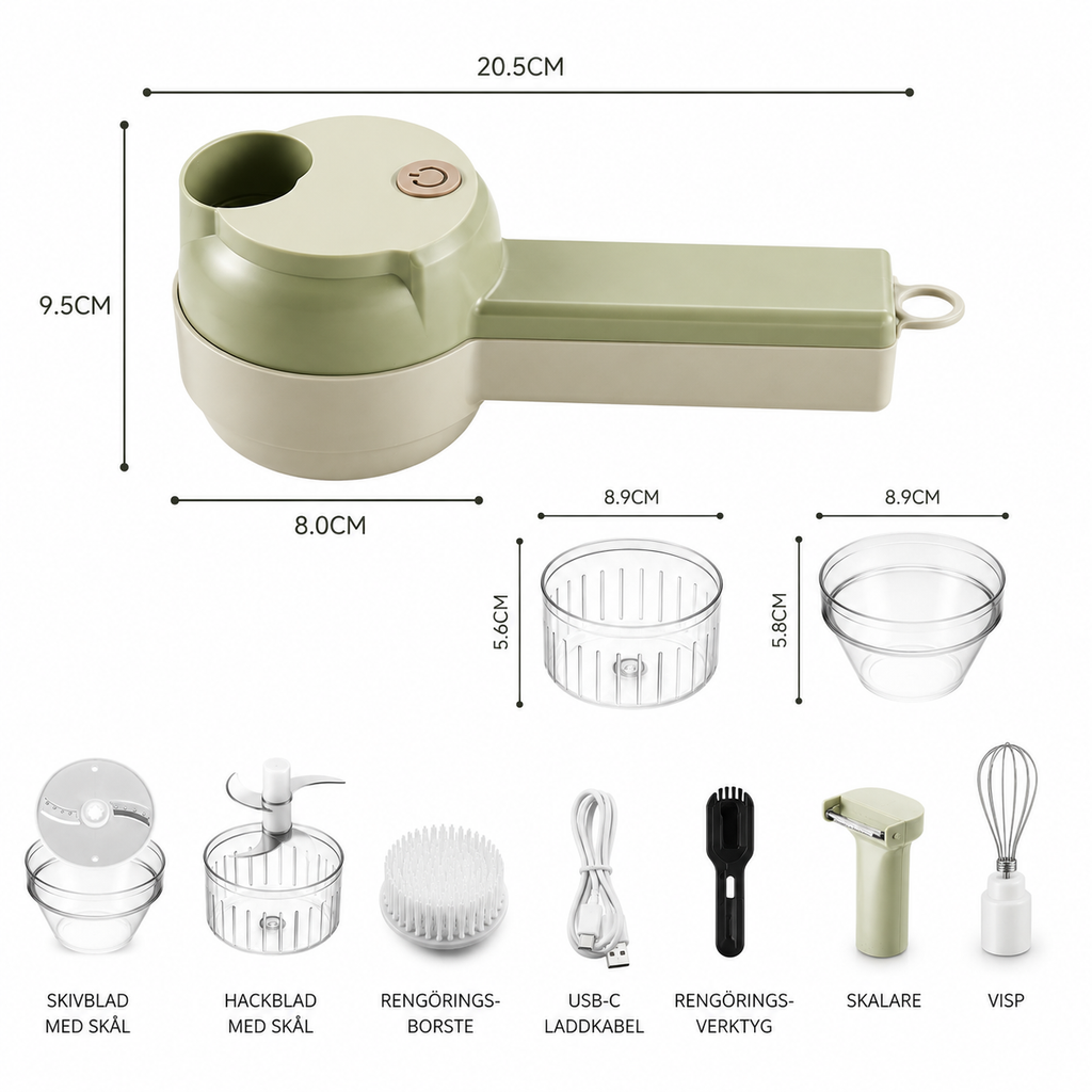 SmartChop™ 5-i-1 Elektrisk Grönsakshackare